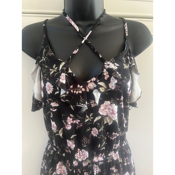 American Eagle Soft & Sexy Romper Floral Ruffle Sleeveless Size Small NWT‎ - Picture 2 of 8